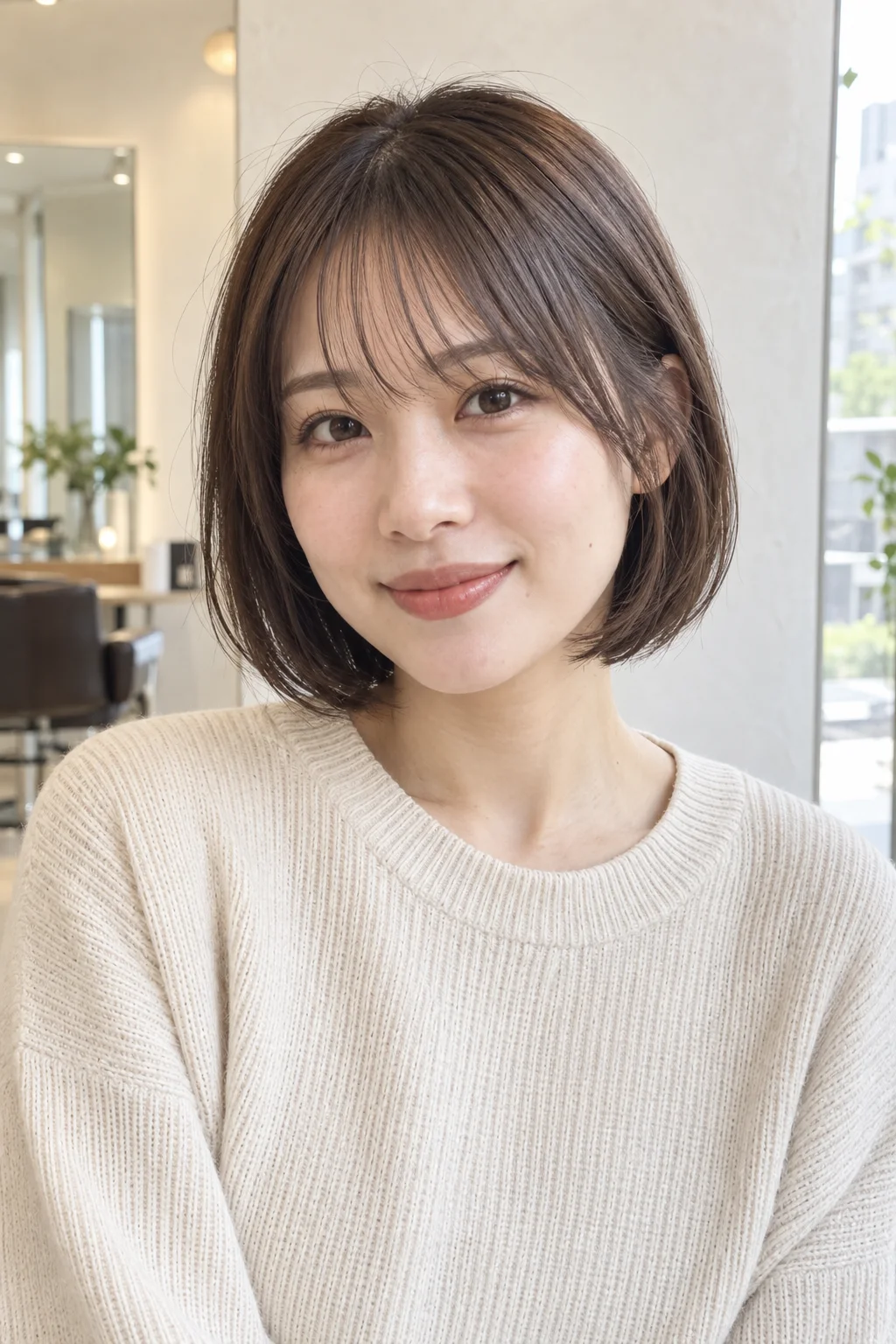 日本の美容室らしいナチュラルボブ